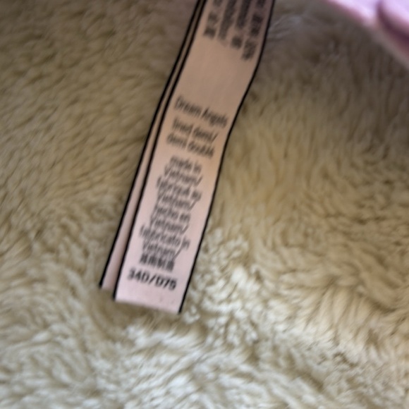 Victoria’s Secret Dream Angels Pink Lace Lined Demi Bra Silver Floral 34D - Picture 6 of 7